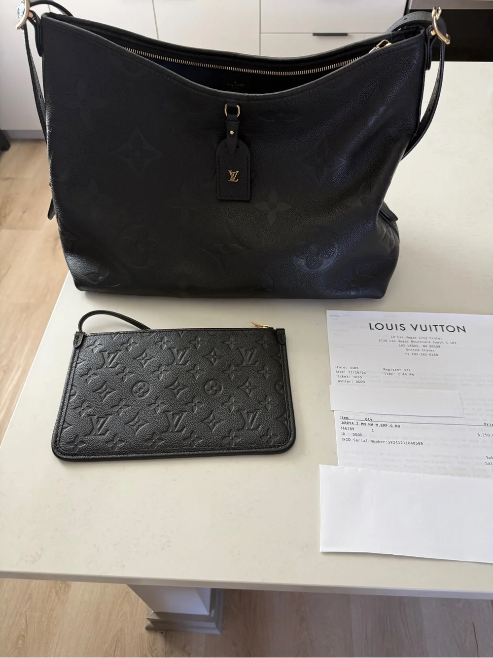 Louis Vuitton Black Carryall MM